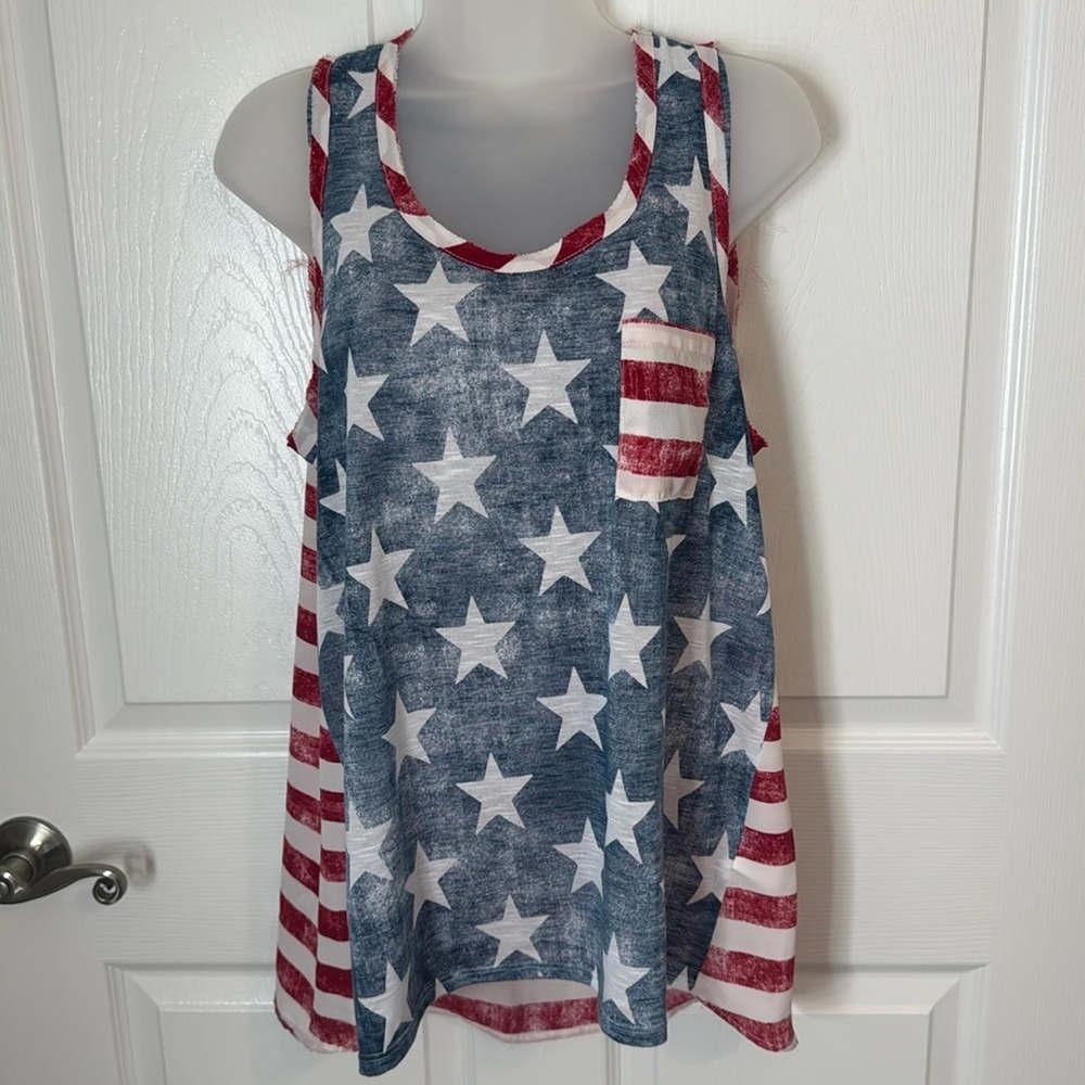 Signature Studio patriotic Stars and Stripes tank